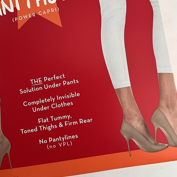 SPANX Footless Pantyhouse Power Capri Black Size E Under Pants 195 - 235lbs - Picture 5 of 7